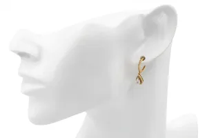 18ct Yellow Gold Pear Drop Diamond Hoops 0.66ct