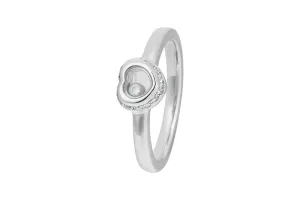 Chopard Miss Happy White Gold & Diamond Heart Ring 0.14ct
