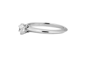 Tiffany & Co. Platinum Knife Edge Engagement Ring 0.24ct