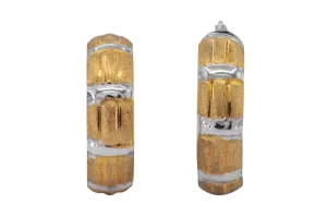 9ct Yellow/White Gold Hoop Earrings 1.6g