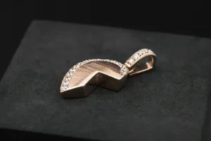 9ct Rose Gold Left Side Heart Diamond Pendant 0.32ct