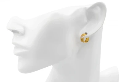 9ct Yellow Gold Cubic Zirconia Huggies 6.1g