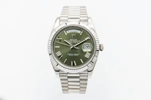Rolex Day-Date 40mm 'Olive' 18ct White Gold Presidential 228239 2017