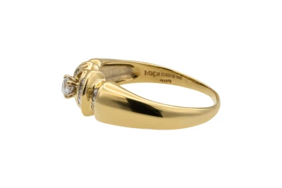 14ct Yellow Gold Diamond Dress Ring 0.18ct