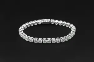 18ct White Gold Diamond Tennis Bracelet 11.22ct