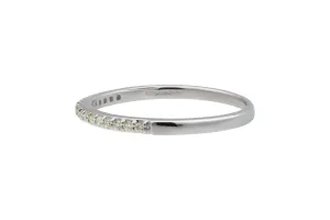 9ct White Gold Diamond Wedding Band 1.6g 0.33ct