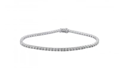 14ct  White Gold Diamond Tennis Bracelet 3.30cts