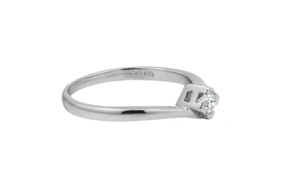 18ct White Gold Diamond Engagement Ring 0.15ct