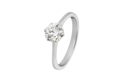 18ct White Gold Brilliant Diamond Engagement Ring 0.88ct