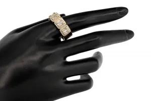 9ct Yellow Gold Diamond Mens Ring With Baguettes 2.00ct