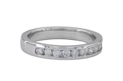 Channel Set Diamond 18ct White Gold