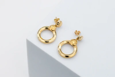 9ct Yellow Gold Drop Earrings 1.3g