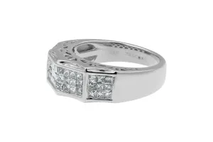 14ct White Gold Princess Cut Diamond Ring 0.98ct 6.9g