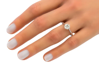 18ct White Gold Brilliant Diamond Engagement Ring 0.88ct
