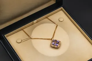 Chopard IMPERIALE 18ct Rose Gold Amethyst Diamond Pendant Necklace 23.3g