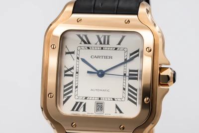 Cartier Santos De Cartier 40mm Black Leather WGSA0019 2021