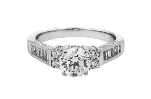 18ct White Gold Diamond Engagement Ring 0.89ct