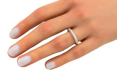 18ct Rose Gold Round Brilliant Diamond Half Eternity Ring 1.00ct