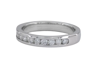 Channel Set Diamond 18ct White Gold