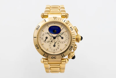 Cartier Pasha Perpetual Calendar 38mm 18ct Yellow Gold 30002 1991