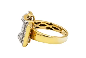 9ct Yellow Gold Mens Diamond Ring 2.00ct