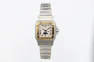 Cartier Santos Galbee Moonphase 24mm Steel & 18ct Yellow Gold 119902 1990s