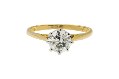 18ct Yellow Gold 0.75ct Diamond Engagement Ring 2.4g