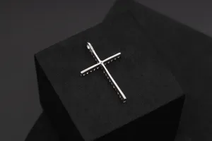 14ct White Gold Diamond Cross Pendant 0.15ct