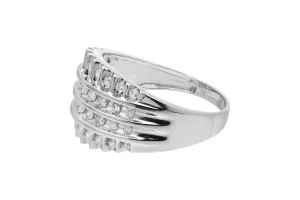 9ct White Gold Diamond Ring 0.36ct 4.9g