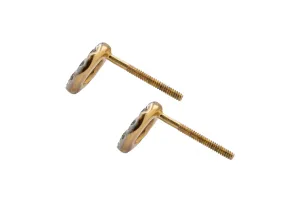 18ct Yellow Gold Diamond Circle Stud Earrings 0.18ct