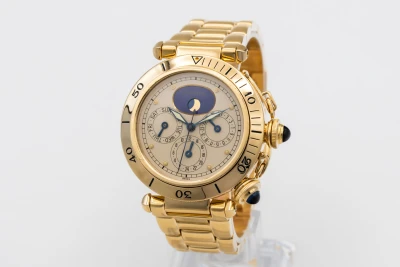 Cartier Pasha Perpetual Calendar 38mm 18ct Yellow Gold 30002 1991