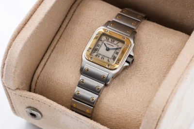 Cartier Santos Galbée 24mm Steel & 18ct Yellow Gold W20012C4 Circa 2000s