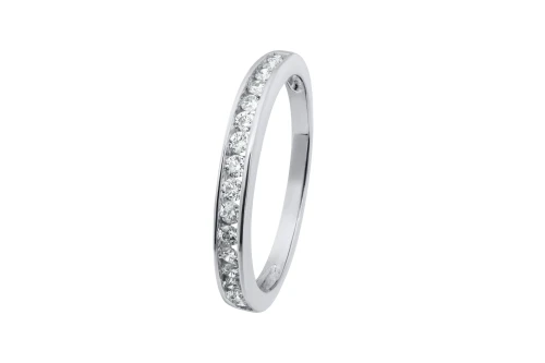 14ct White Gold Diamond Half Eternity Ring 0.34ct