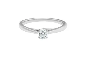 9ct White Gold Diamond Solitaire Engagement Ring 0.33ct