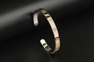 Cartier LOVE Bracelet Open 1 Diamond 18ct White Gold Size 16
