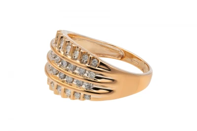 14ct Rose Gold Diamond Ring 0.36ct 4.9g