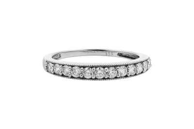 9ct White Gold Diamond Wedding Band 0.35ct 1.9g