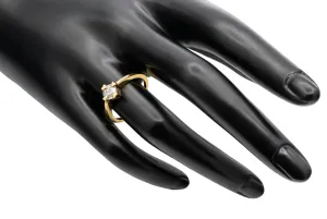 9ct Yellow Gold 5 Diamond Engagement Ring With Heart Claws
