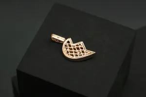 9ct Rose Gold Right Side Heart Diamond Pendant 0.32ct