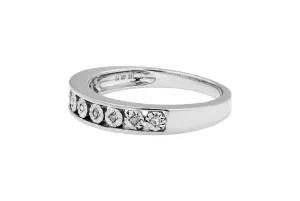 14ct White Gold Diamond Eternity Wedding Band 0.05ct