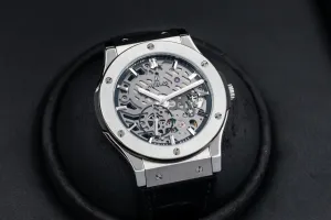Hublot Classic Fusion Skeleton 45mm Black Crocodile Leather 515.NX.0170.LR 2017