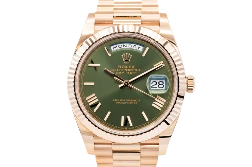 Rolex Day-Date 40mm 'Olive' 18ct Rose Gold Presidential 228235 2022