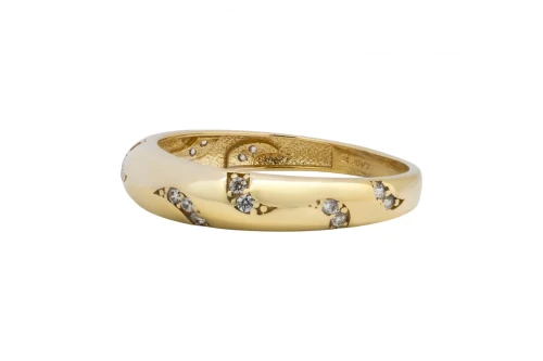 9ct Yellow Cubic Zirconia Ring 1.8g