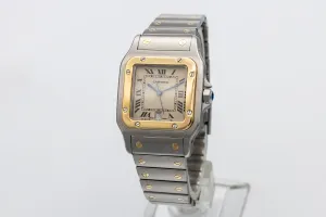 Cartier Santos Galbée 29mm Steel & 18ct Yellow Gold Quartz 187901 1990