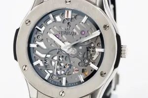 Hublot Classic Fusion Skeleton 45mm Black Crocodile Leather 515.NX.0170.LR 2017