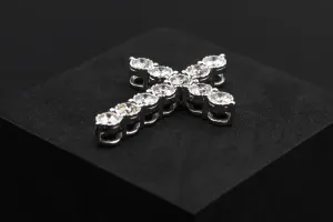 9ct White Gold Diamond Cross Pendant 2.34ct
