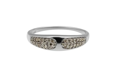18ct White Gold Micro Pave Diamond Eternity Ring 0.21ct 3.1g