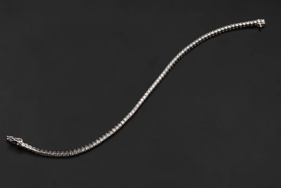 14ct White Gold Diamond Tennis Bracelets 2.40cts VS
