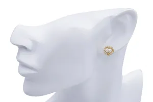 18ct Yellow Gold Diamond Heart Shaped Stud Earrings 2.53ct