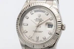 Rolex Day-Date II 18ct White Gold Presidential 218239 2014